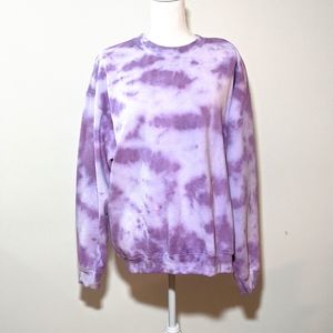 Purple Tie Dye Crewneck Sweatshirt
